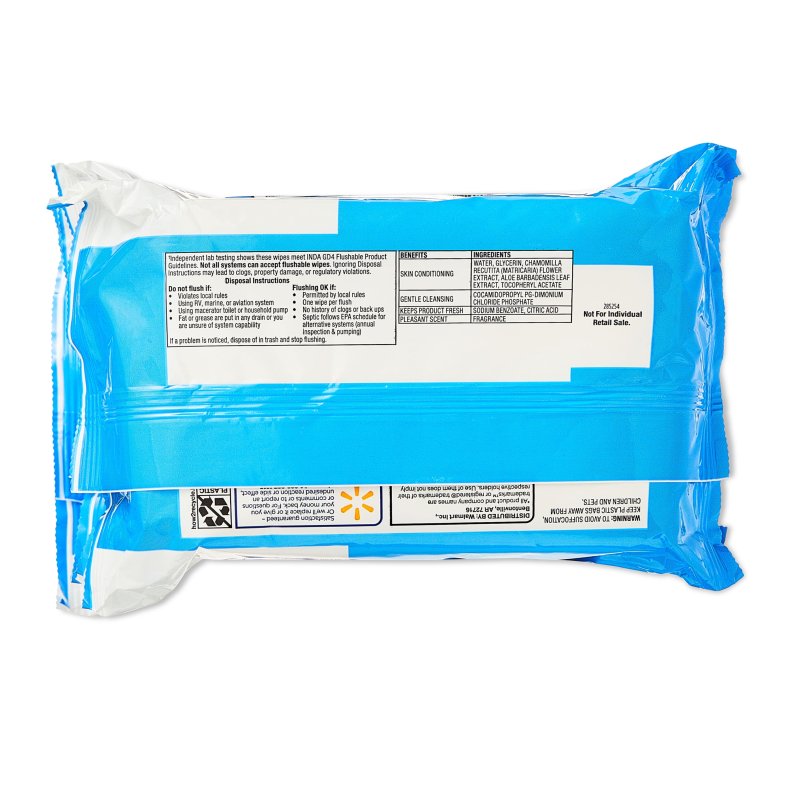 EQUATE FLUSHABLE WIPES, FRESH SCENT, 5 PACKS - 240 TOTAL WIPES