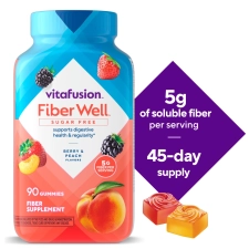 VITAFUSION FIBER WELL SUGAR-FREE GUMMIES, FRUIT FLAVORED, 90 COUNT
