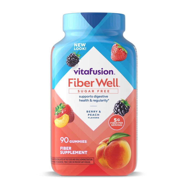 VITAFUSION FIBER WELL SUGAR-FREE GUMMIES, FRUIT FLAVORED, 90 COUNT