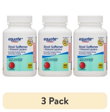 EQUATE STOOL SOFTENER & STIMULANT LAXATIVE TABLETS, 240 COUNT - CONSTIPATION RELIEF