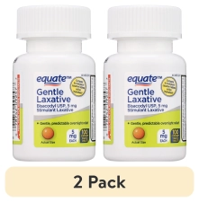 EQUATE BISACODYL USP LAXATIVE TABLETS, 5MG, 100CT - 2 PACK