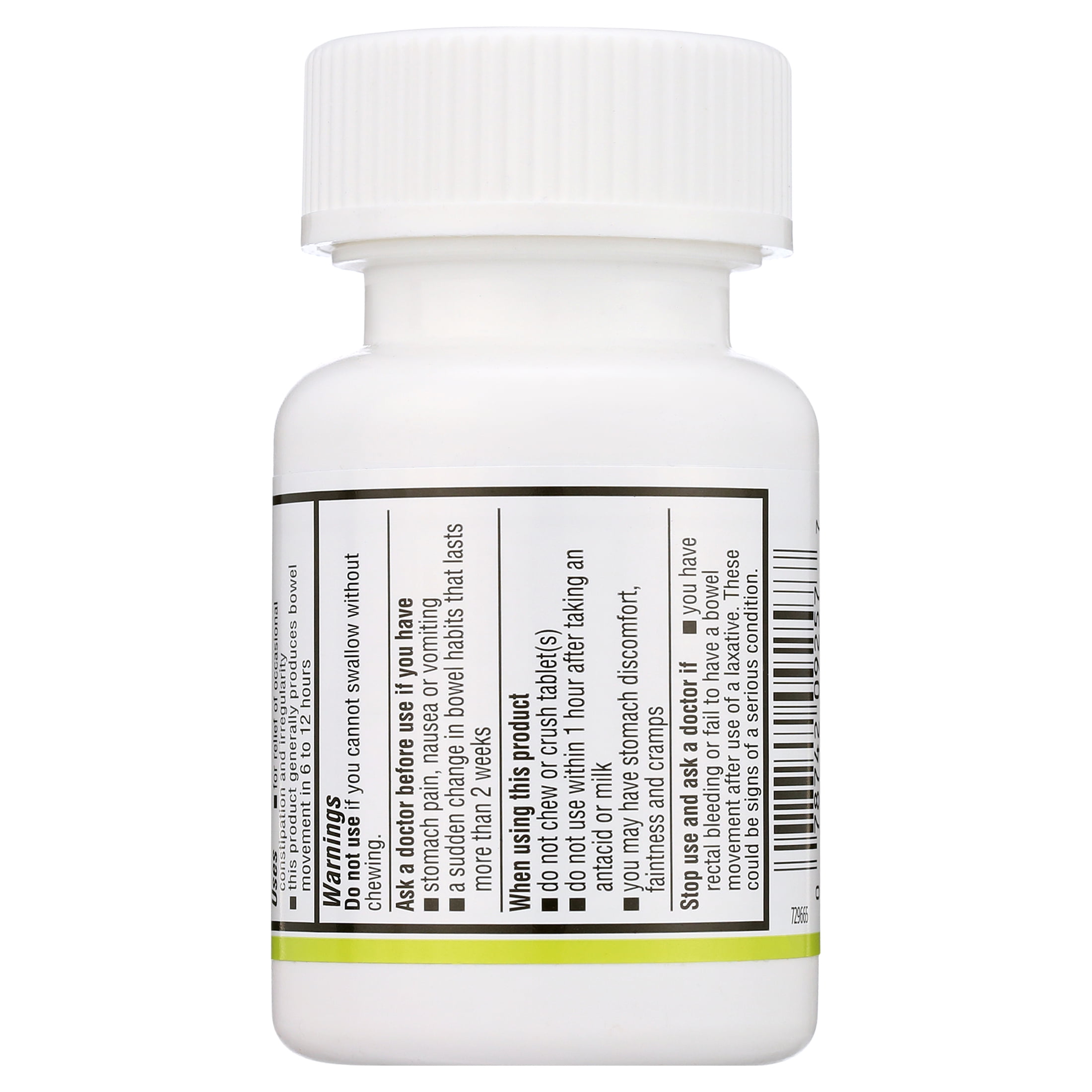 EQUATE BISACODYL USP LAXATIVE TABLETS, 5MG, 100CT - 2 PACK