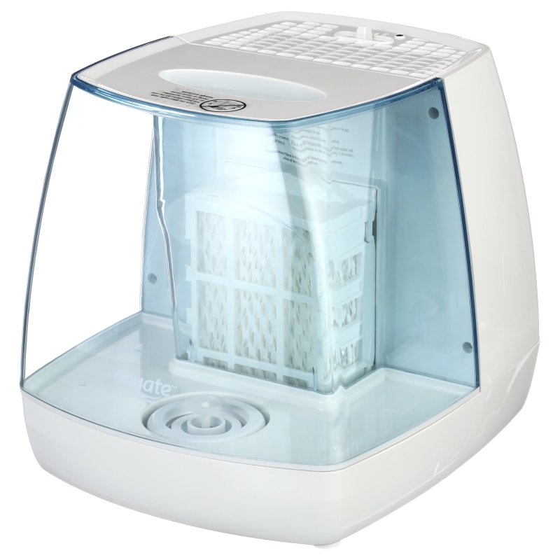 EQUATE 1.1 GALLON INVISIBLE COOL MIST HUMIDIFIER, WHITE & BLUE - COVERS 250 SQ FT