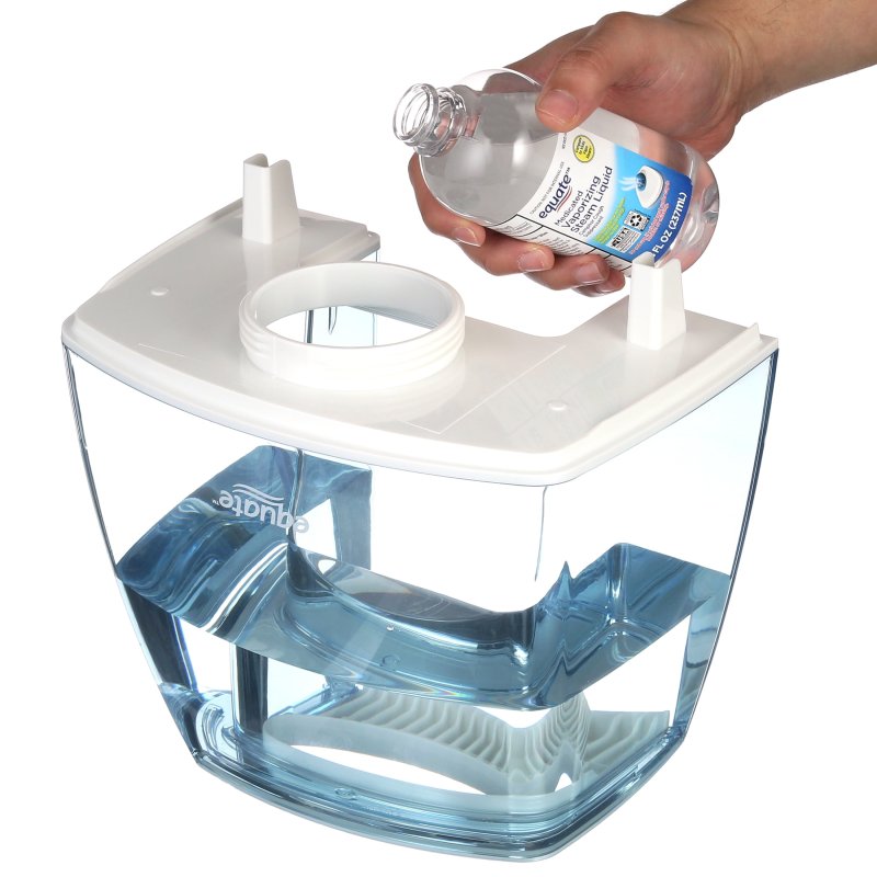 EQUATE 1.1 GALLON INVISIBLE COOL MIST HUMIDIFIER, WHITE & BLUE - COVERS 250 SQ FT