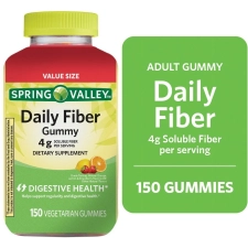 SPRING VALLEY DIGESTIVE HEALTH FIBER GUMMIES, ORANGE LEMON STRAWBERRY - 150 COUNT