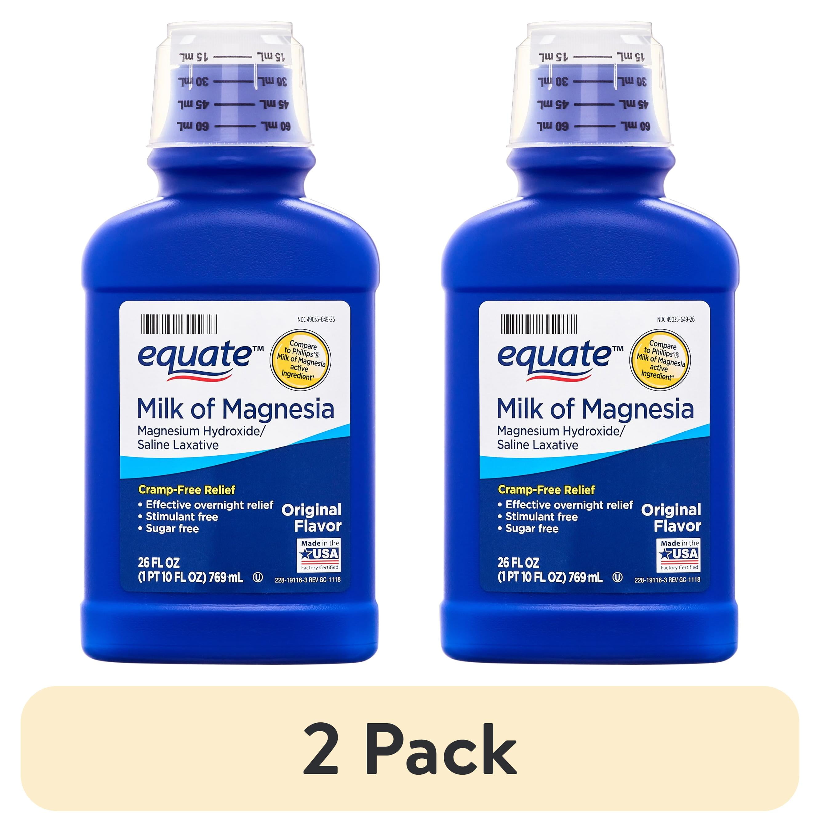 EQUATE MILK OF MAGNESIA SALINE LAXATIVE, ORIGINAL FLAVOR - 26 FL OZ