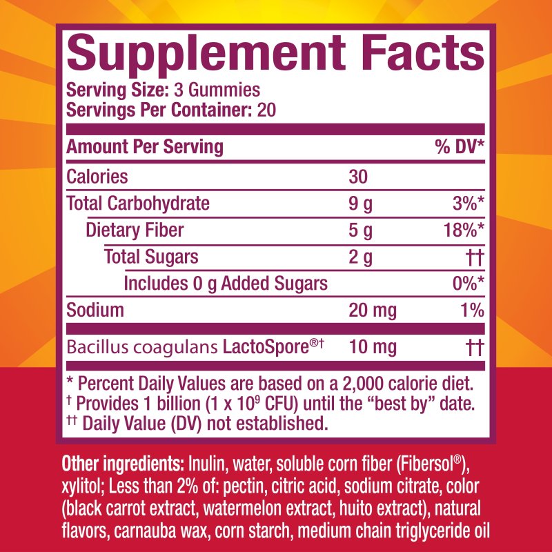 METAMUCIL PROBIOTIC GUMMIES: BERRY + KIWI, 60 COUNT FOR DIGESTIVE HEALTH