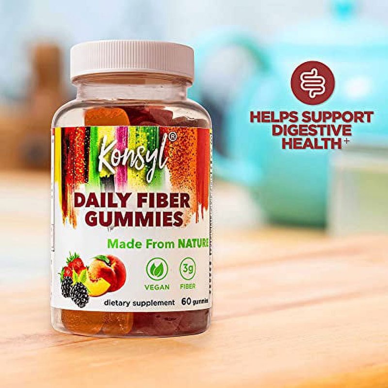 KONSYL DAILY FIBER GUMMIES - FRUIT FLAVOR (60 CT) ALL-NATURAL