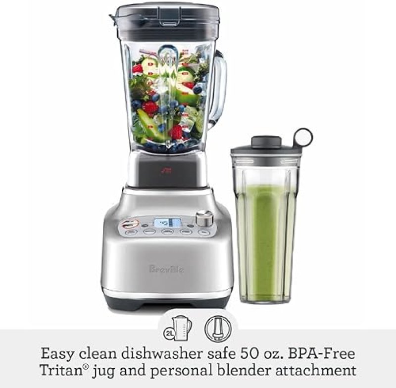 BREVILLE SUPER Q COMMERCIAL-GRADE BLENDER, BRUSHED STAINLESS STEEL