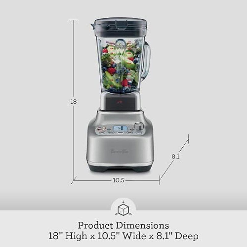 BREVILLE SUPER Q COMMERCIAL-GRADE BLENDER, BRUSHED STAINLESS STEEL