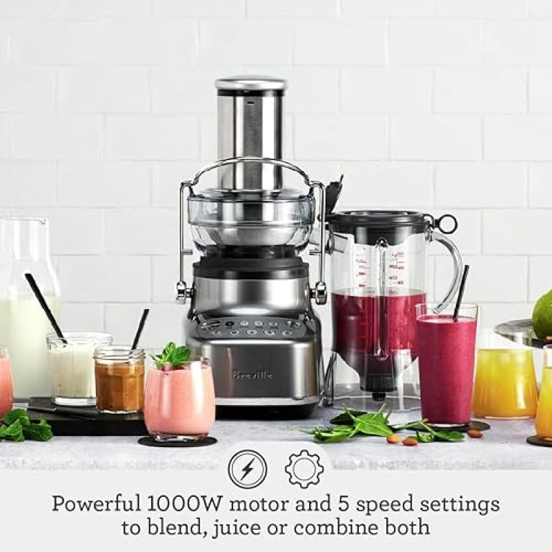 BREVILLE 3X BLUICER BLENDER JUICER BJB615SHY SMOKED HICKORY