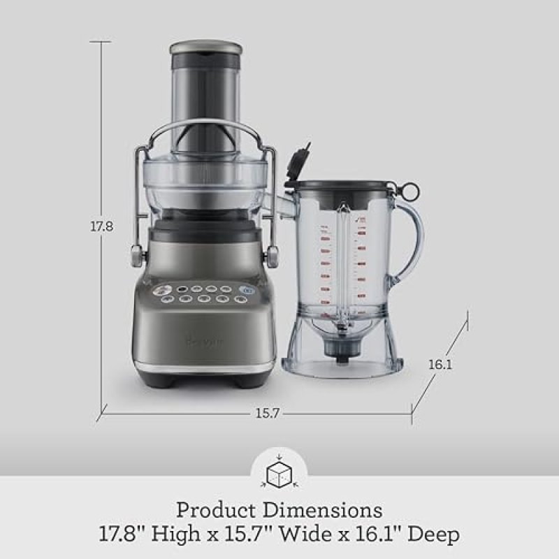 BREVILLE 3X BLUICER BLENDER JUICER BJB615SHY SMOKED HICKORY