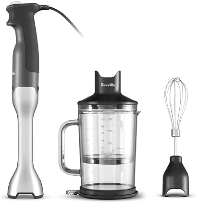 BREVILLE CONTROL GRIP IMMERSION BLENDER - BRUSHED STAINLESS STEEL, ONE SIZE