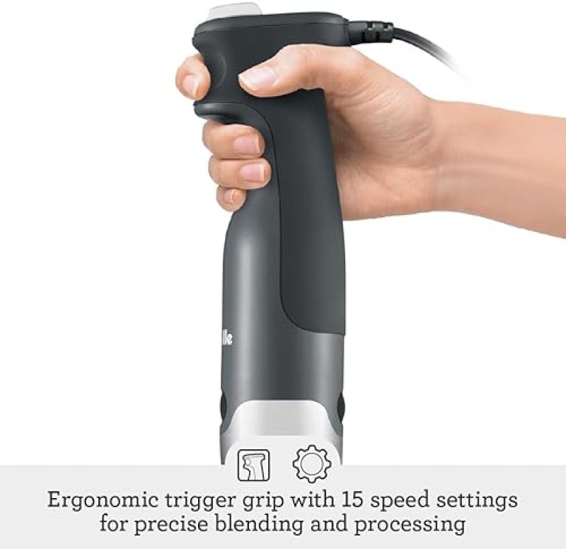 BREVILLE CONTROL GRIP IMMERSION BLENDER - BRUSHED STAINLESS STEEL, ONE SIZE