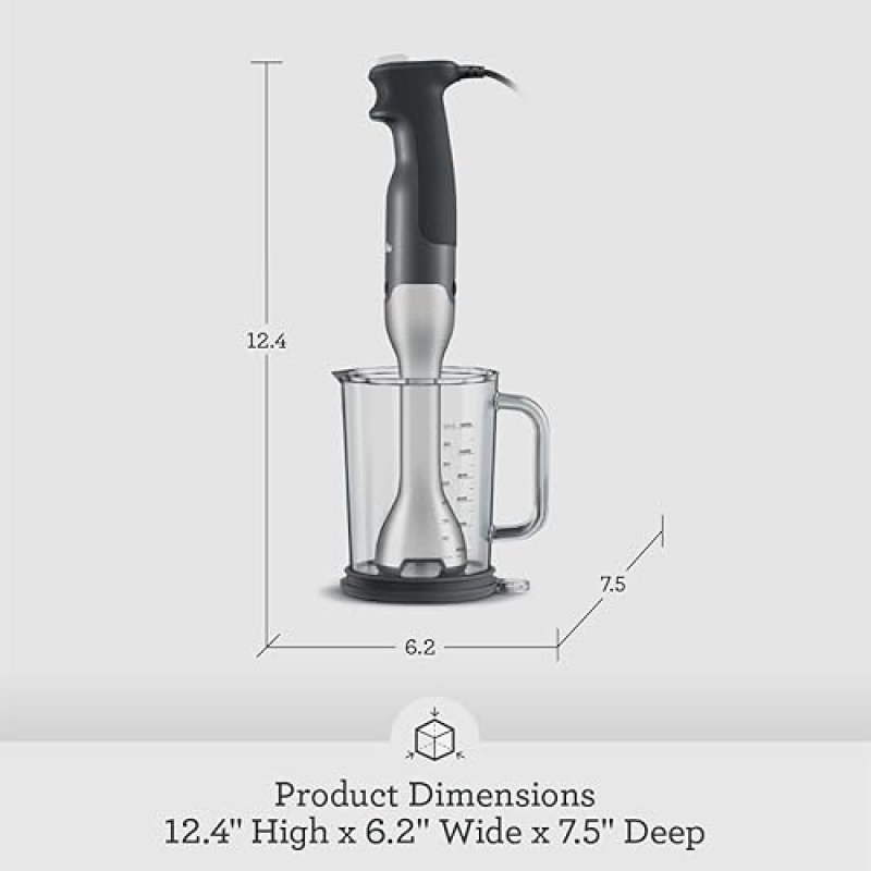 BREVILLE CONTROL GRIP IMMERSION BLENDER - BRUSHED STAINLESS STEEL, ONE SIZE