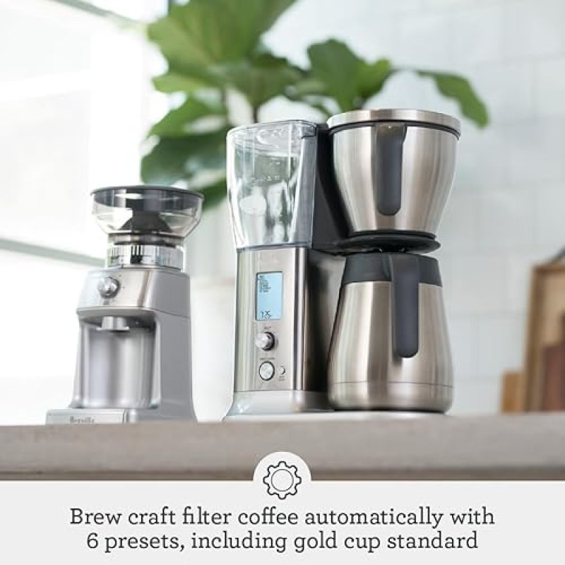 BREVILLE PRECISION BREWER COFFEE MAKER WITH THERMAL CARAFE, BRUSHED STAINLESS STEEL