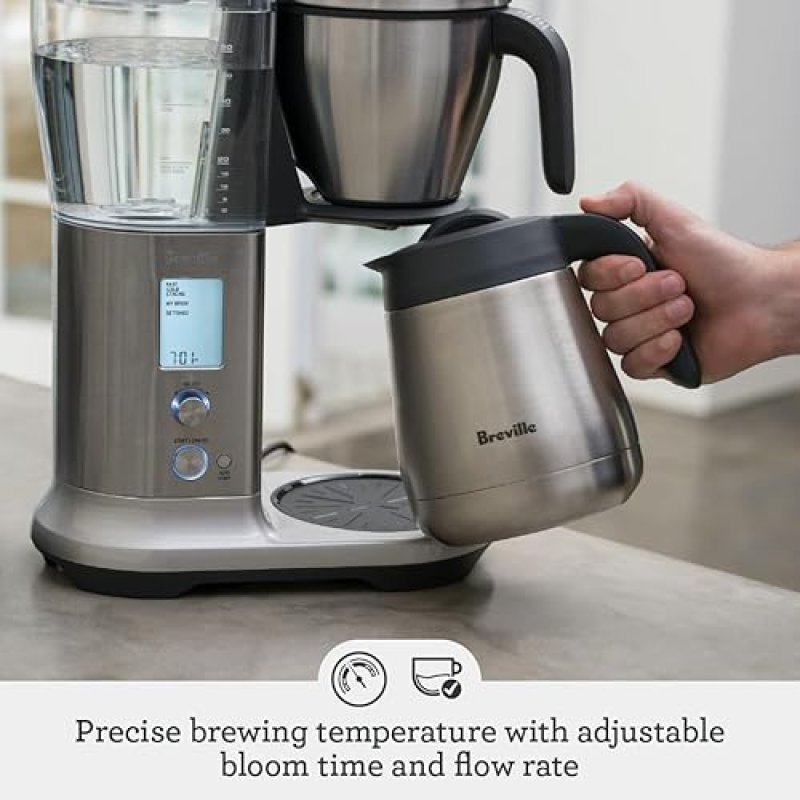 BREVILLE PRECISION BREWER COFFEE MAKER WITH THERMAL CARAFE, BRUSHED STAINLESS STEEL