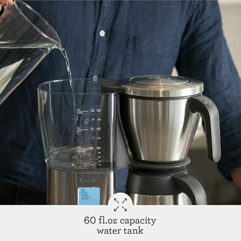 BREVILLE PRECISION BREWER COFFEE MAKER WITH THERMAL CARAFE, BRUSHED STAINLESS STEEL