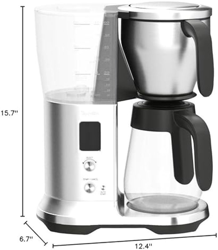 BREVILLE PRECISION BREWER DRIP COFFEE MAKER, STAINLESS STEEL WITH GLASS CARAFE