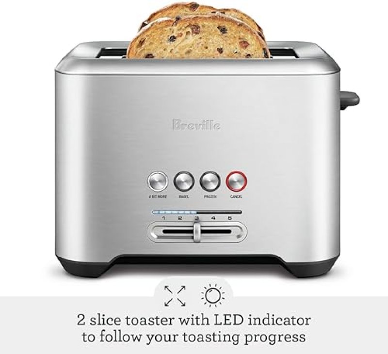 BREVILLE BIT MORE 2-SLICE TOASTER BTA70XL, STAINLESS STEEL