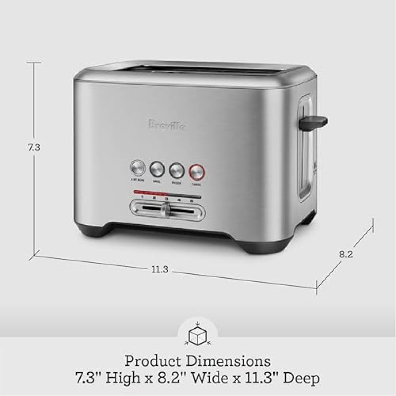 BREVILLE BIT MORE 2-SLICE TOASTER BTA70XL, STAINLESS STEEL