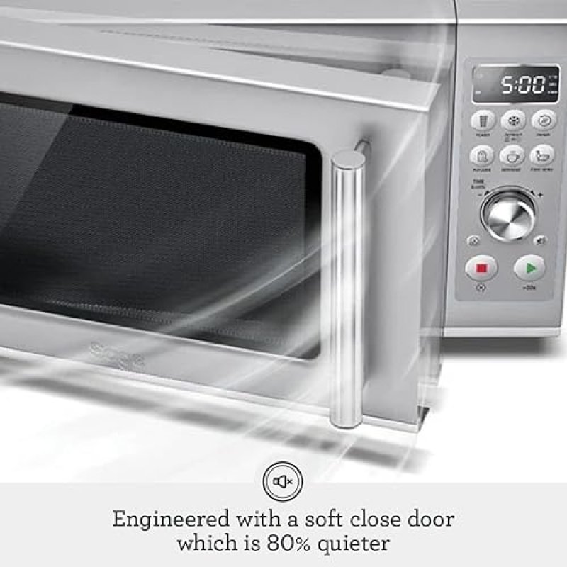 BREVILLE COMPACT WAVE SOFT CLOSE MICROWAVE OVEN - SILVER