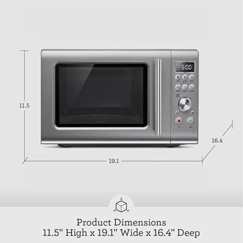 BREVILLE COMPACT WAVE SOFT CLOSE MICROWAVE OVEN - SILVER
