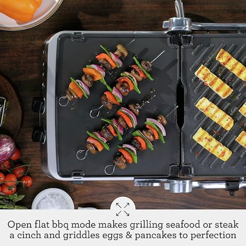 BREVILLE SEAR PRESS GRILL - BRUSHED STAINLESS STEEL FINISH