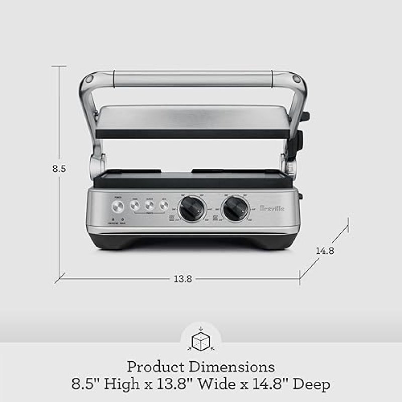 BREVILLE SEAR PRESS GRILL - BRUSHED STAINLESS STEEL FINISH
