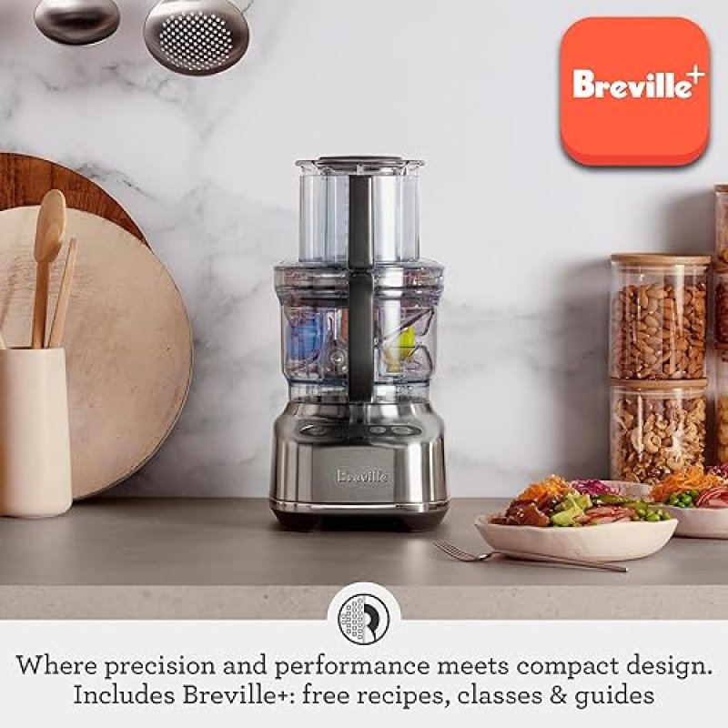 BREVILLE BFP638 PARADICE 9 CUP FOOD PROCESSOR & DICER, SMALL, STAINLESS STEEL
