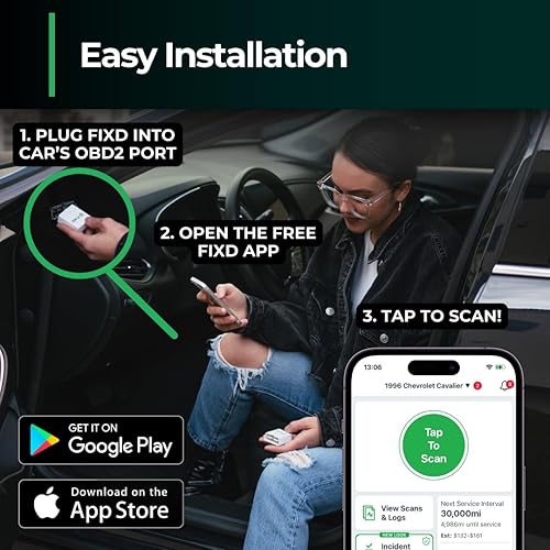 FIXD BLUETOOTH OBD2 SCANNER FOR CAR - AUTO DIAGNOSTIC TOOL FOR IPHONE & ANDROID (1 PACK)