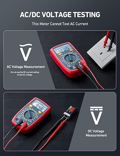 ASTROAI DIGITAL MULTIMETER TESTER 2000 COUNTS WITH DC AC VOLTMETER, OHM VOLT AMP METER - BLUE