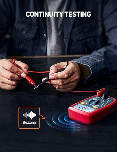 ASTROAI DIGITAL MULTIMETER TESTER 2000 COUNTS WITH DC AC VOLTMETER, OHM VOLT AMP METER - BLUE