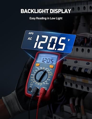 ASTROAI DIGITAL MULTIMETER TESTER 2000 COUNTS WITH DC AC VOLTMETER, OHM VOLT AMP METER - BLUE