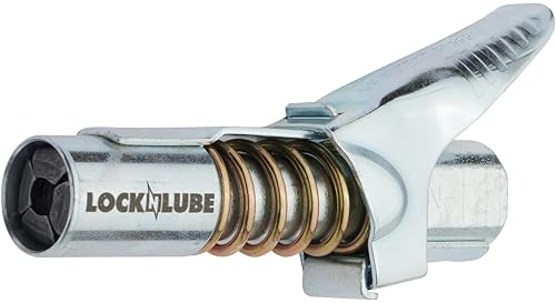 LOCKNLUBE GREASE GUN COUPLER | ORIGINAL LOCKING DESIGN | 10,000 PSI | LONG-LASTING & REBUILDABLE