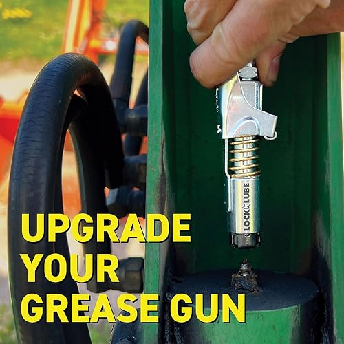 LOCKNLUBE GREASE GUN COUPLER | ORIGINAL LOCKING DESIGN | 10,000 PSI | LONG-LASTING & REBUILDABLE