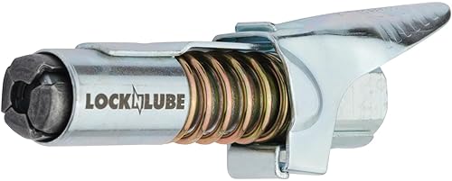 LOCKNLUBE GREASE GUN COUPLER | ORIGINAL LOCKING DESIGN | 10,000 PSI | LONG-LASTING & REBUILDABLE