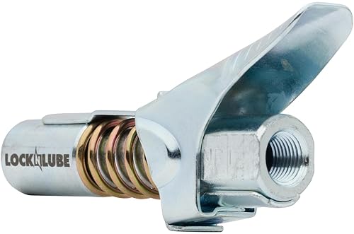 LOCKNLUBE GREASE GUN COUPLER | ORIGINAL LOCKING DESIGN | 10,000 PSI | LONG-LASTING & REBUILDABLE