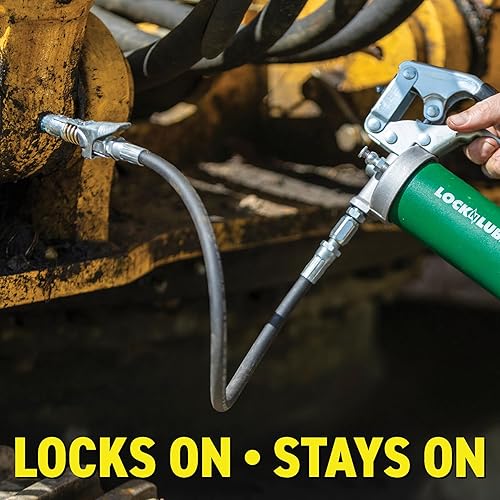 LOCKNLUBE GREASE GUN COUPLER | ORIGINAL LOCKING DESIGN | 10,000 PSI | LONG-LASTING & REBUILDABLE