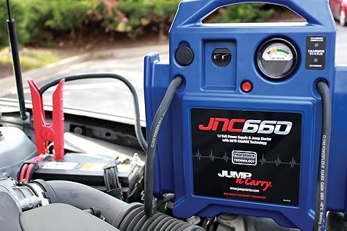 CLORE AUTOMOTIVE JUMP-N-CARRY JNC660 1700 PEAK AMP 12V JUMP STARTER IN BLUE
