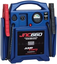 CLORE AUTOMOTIVE JUMP-N-CARRY JNC660 1700 PEAK AMP 12V JUMP STARTER IN BLUE