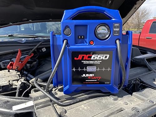 CLORE AUTOMOTIVE JUMP-N-CARRY JNC660 1700 PEAK AMP 12V JUMP STARTER IN BLUE
