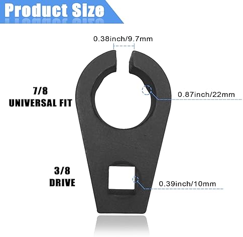 UNIVERSAL OFFSET OXYGEN SENSOR SOCKET, 3/8" DRIVE, 7/8" (22MM), WIRE GATE, SIDE ACCESS - PREVENT WIRE DAMAGE - FITS MOST CARS