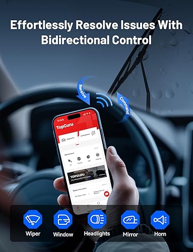 TOPDON TOPSCAN LITE OBD2 SCANNER BLUETOOTH FOR IOS & ANDROID, BI-DIRECTIONAL WIRELESS DIAGNOSTIC TOOL