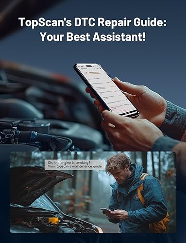 TOPDON TOPSCAN LITE OBD2 SCANNER BLUETOOTH FOR IOS & ANDROID, BI-DIRECTIONAL WIRELESS DIAGNOSTIC TOOL