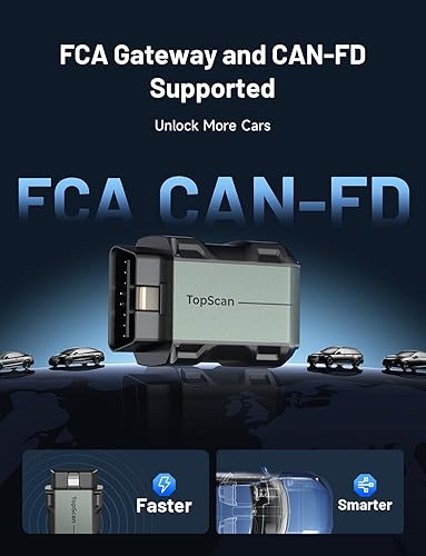 TOPDON TOPSCAN LITE OBD2 SCANNER BLUETOOTH FOR IOS & ANDROID, BI-DIRECTIONAL WIRELESS DIAGNOSTIC TOOL