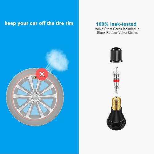 RISEUVO STEM PULLER AND INSTALLER SET WITH VALVE CORE REMOVER TOOL - 10 TR412, 6 TR413, 6 TR414 VALVE STEMS