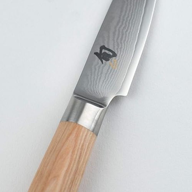 SHUN CLASSIC BLONDE 3.5" PARING KNIFE - JAPANESE VG-MAX CORE, DAMASCUS STEEL, PAKKAWOOD HANDLE