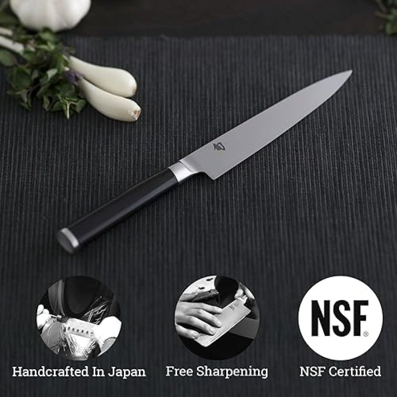 SHUN CLASSIC 6" UTILITY KNIFE - HANDCRAFTED JAPANESE KITCHEN KNIFE WITH VG-MAX CORE
