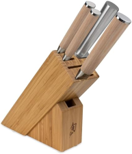 SHUN CLASSIC BLONDE 5-PIECE KNIFE SET WITH JAPANESE DAMASCUS STEEL BLADES